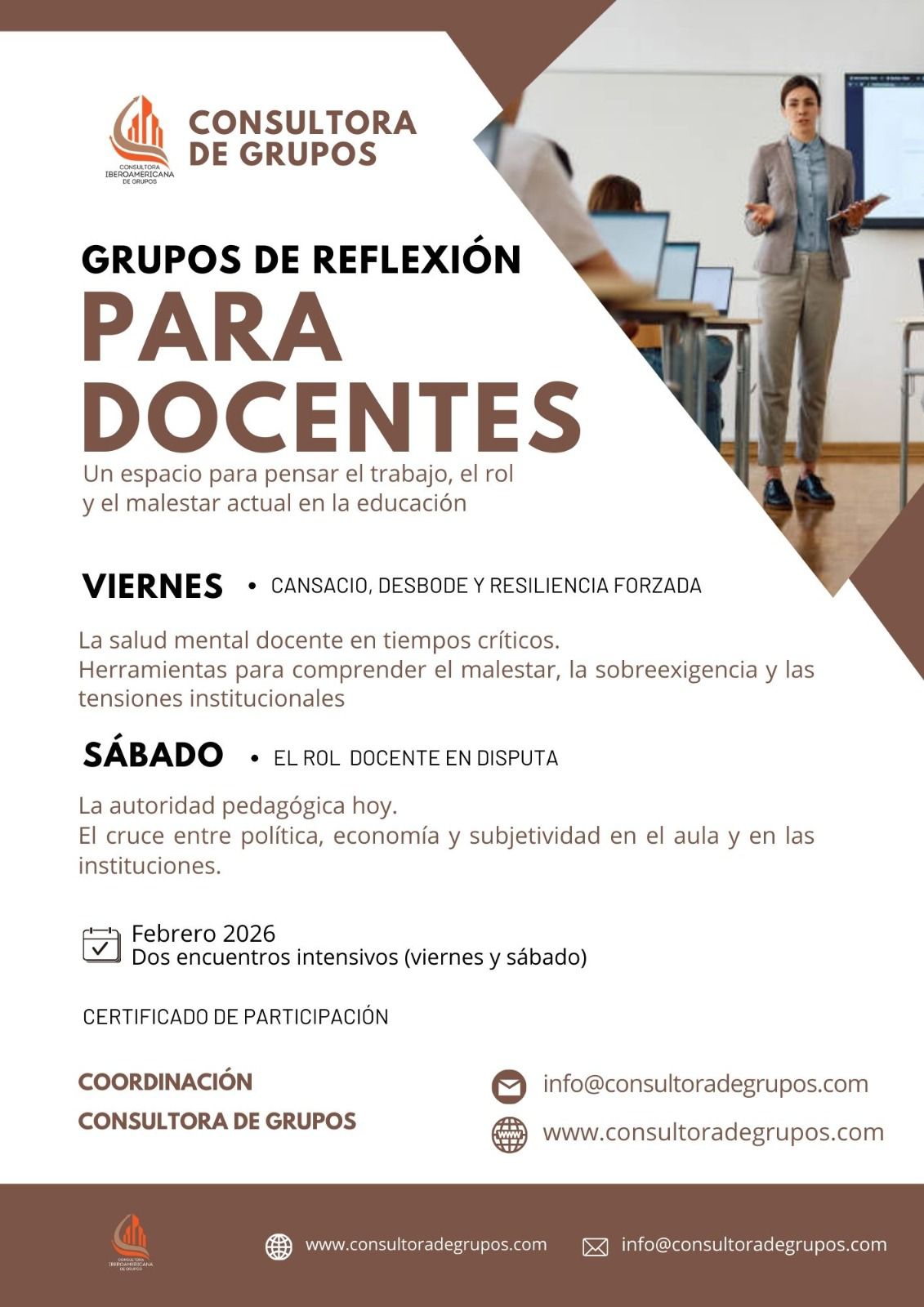 Grupos de Reflexión para Docentes
