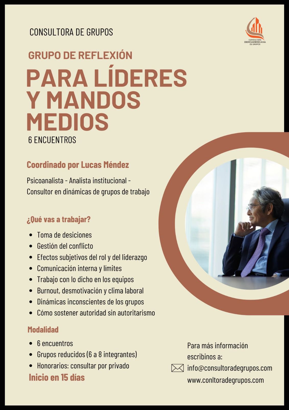 GRUPO DE REFLEXIÓN PARA LÍDERES Y MANDOS MEDIOS